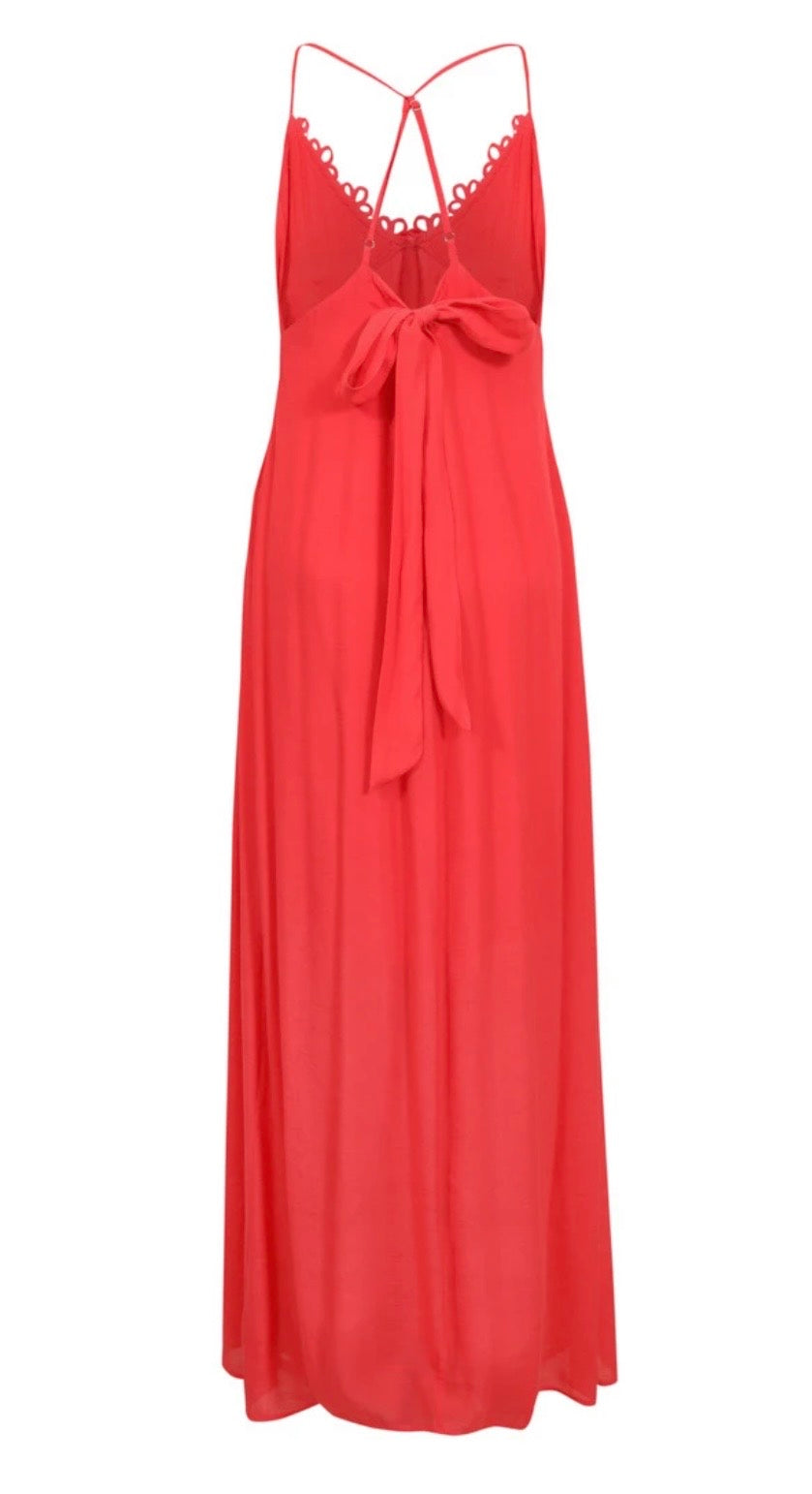 Coral Sunset Maxi Dress