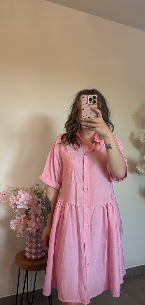 Blossom pink dress.