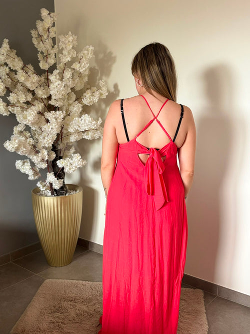 Coral Sunset Maxi Dress